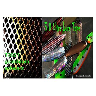 Mikasolutions 3D Ultra Lure Tape, Farbe T3021, goldrand/schwarz