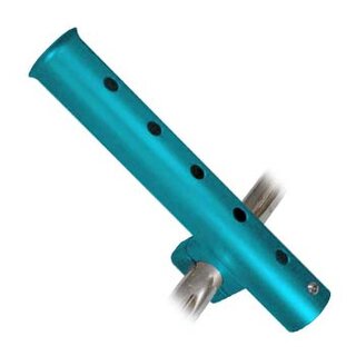 AluTuben-Rutenhalter für Hand- und Dachreling blau-elox